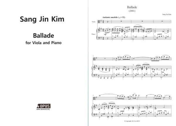 Sangjin Kim : Ballade for Viola and Piano