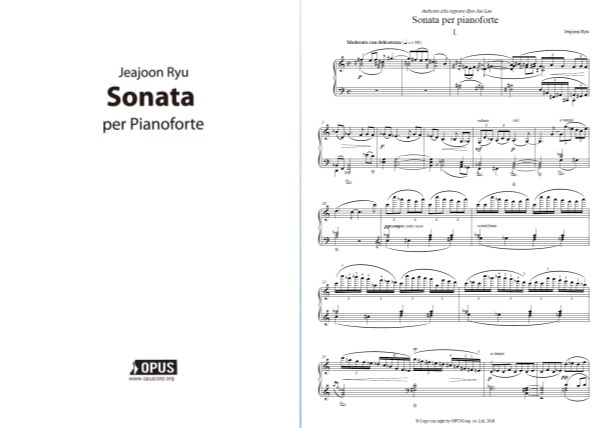 Jeajoon Ryu : Sonata per pianoforte