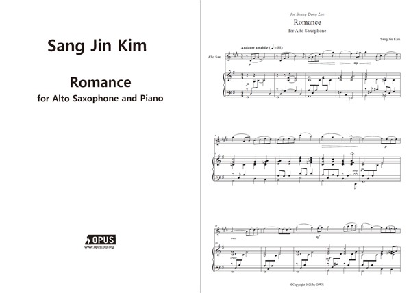 Sangjin Kim : Romance for Alto Saxophone and Piano
