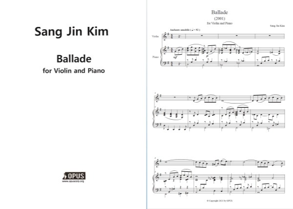 Sangjin Kim : Ballade for Violin and Piano