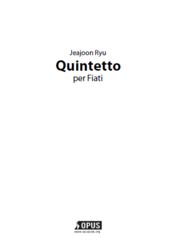 Jeajoon Ryu : Quintetto per fiati