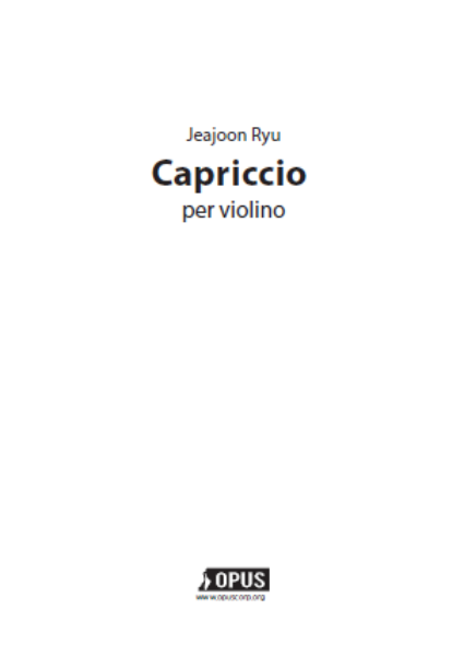 Jeajoon Ryu : Capriccio per Violino